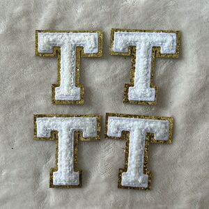 T Initial Self-Adhesive Monogram Letters, Set of 4